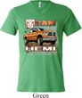 Mens Dodge Shirt Ram Hemi Trucks Tri Blend V-neck Tee T-Shirt