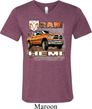 Mens Dodge Shirt Ram Hemi Trucks Tri Blend V-neck Tee T-Shirt