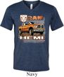 Mens Dodge Shirt Ram Hemi Trucks Tri Blend V-neck Tee T-Shirt