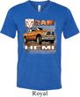Mens Dodge Shirt Ram Hemi Trucks Tri Blend V-neck Tee T-Shirt