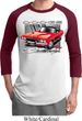 Mens Dodge Shirt Red Challenger Raglan Tee T-Shirt