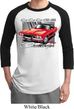 Mens Dodge Shirt Red Challenger Raglan Tee T-Shirt