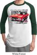 Mens Dodge Shirt Red Challenger Raglan Tee T-Shirt