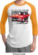 Mens Dodge Shirt Red Challenger Raglan Tee T-Shirt