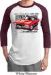 Mens Dodge Shirt Red Challenger Raglan Tee T-Shirt