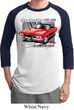 Mens Dodge Shirt Red Challenger Raglan Tee T-Shirt