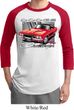 Mens Dodge Shirt Red Challenger Raglan Tee T-Shirt