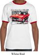 Mens Dodge Shirt Red Challenger Ringer Tee T-Shirt