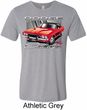 Mens Dodge Shirt Red Challenger Tri Blend Crewneck Tee T-Shirt