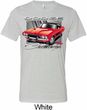 Mens Dodge Shirt Red Challenger Tri Blend Crewneck Tee T-Shirt