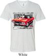 Mens Dodge Shirt Red Challenger Tri Blend V-neck Tee T-Shirt
