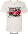 Mens Dodge Shirt Red Challenger Tri Blend V-neck Tee T-Shirt