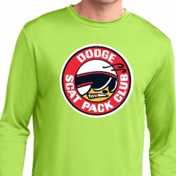 Mens Dodge Shirt Scat Pack Club Dry Wicking Long Sleeve Tee T-Shirt Mens Dodge Shirt Scat Pack Club Dry Wicking Long Sleeve Tee T-Shirt