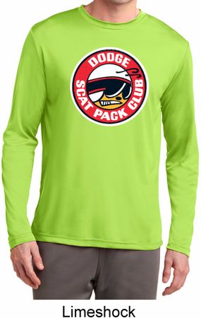 Mens Dodge Shirt Scat Pack Club Dry Wicking Long Sleeve Tee T-Shirt