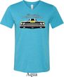 Mens Dodge Yellow Plymouth Roadrunner Tri Blend V-neck Shirt