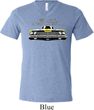 Mens Dodge Yellow Plymouth Roadrunner Tri Blend V-neck Shirt
