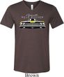 Mens Dodge Yellow Plymouth Roadrunner Tri Blend V-neck Shirt