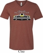 Mens Dodge Yellow Plymouth Roadrunner Tri Blend V-neck Shirt