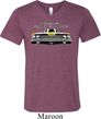 Mens Dodge Yellow Plymouth Roadrunner Tri Blend V-neck Shirt