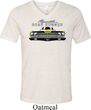 Mens Dodge Yellow Plymouth Roadrunner Tri Blend V-neck Shirt