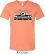Mens Dodge Yellow Plymouth Roadrunner Tri Blend V-neck Shirt