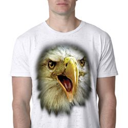 Mens Eagle Shirt Big Eagle Face Burnout T-Shirt Mens Eagle Shirt Big Eagle Face Burnout T-Shirt