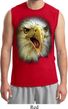 Mens Eagle Shirt Big Eagle Face Muscle Tee T-Shirt