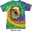 Mens Eagle Shirt Big Eagle Face Tie Dye T-shirt