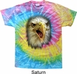 Mens Eagle Shirt Big Eagle Face Tie Dye T-shirt