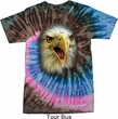 Mens Eagle Shirt Big Eagle Face Tie Dye T-shirt