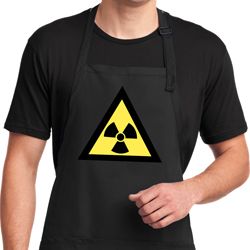 Mens Fallout Apron Radioactive Triangle Full Length Apron with Pockets Mens Fallout Apron Radioactive Triangle Full Length Apron with Pockets