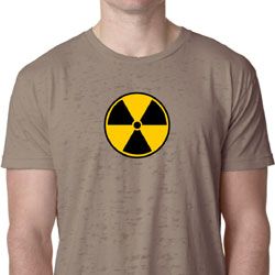 Mens Fallout Shirt Radiation Symbol Burnout Tee T-Shirt Mens Fallout Shirt Radiation Symbol Burnout Tee T-Shirt