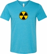Mens Fallout Shirt Radiation Symbol Tri Blend V-neck Tee