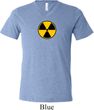 Mens Fallout Shirt Radiation Symbol Tri Blend V-neck Tee