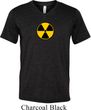Mens Fallout Shirt Radiation Symbol Tri Blend V-neck Tee