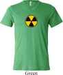 Mens Fallout Shirt Radiation Symbol Tri Blend V-neck Tee