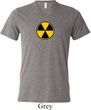 Mens Fallout Shirt Radiation Symbol Tri Blend V-neck Tee