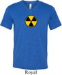 Mens Fallout Shirt Radiation Symbol Tri Blend V-neck Tee