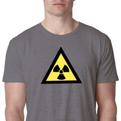 Mens Fallout Shirt Radioactive Triangle Burnout Tee T-Shirt Mens Fallout Shirt Radioactive Triangle Burnout Tee T-Shirt