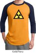 Mens Fallout Shirt Radioactive Triangle Raglan Tee T-Shirt