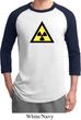 Mens Fallout Shirt Radioactive Triangle Raglan Tee T-Shirt