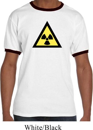 Mens Fallout Shirt Radioactive Triangle Ringer Tee T-Shirt