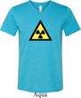 Mens Fallout Shirt Radioactive Triangle Tri Blend V-neck Tee T-Shirt
