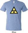 Mens Fallout Shirt Radioactive Triangle Tri Blend V-neck Tee T-Shirt