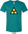 Mens Fallout Shirt Radioactive Triangle Tri Blend V-neck Tee T-Shirt