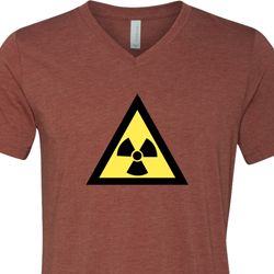 Mens Fallout Shirt Radioactive Triangle Tri Blend V-neck Tee T-Shirt Mens Fallout Shirt Radioactive Triangle Tri Blend V-neck Tee T-Shirt