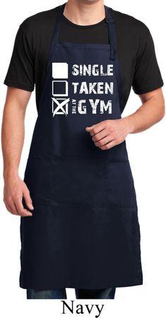 Mens Fitness Apron Single Taken Gym Full Length Apron with Pockets