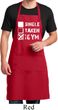 Mens Fitness Apron Single Taken Gym Full Length Apron with Pockets