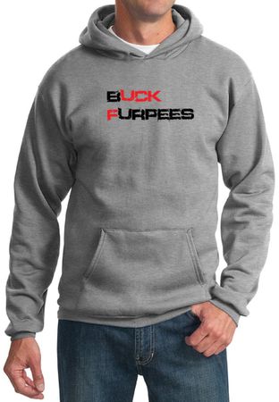 Mens Fitness Hoodie Buck Furpees Hoody