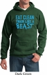Mens Fitness Hoodie Eat Clean Train Like a Beast Hoody